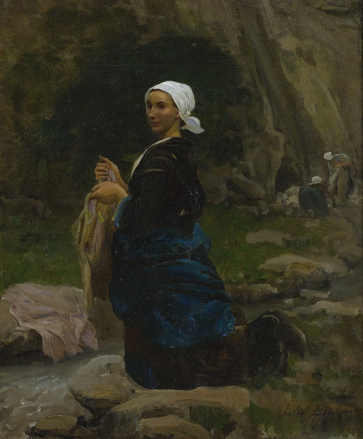 Lavandaia in Bretagna, 1865